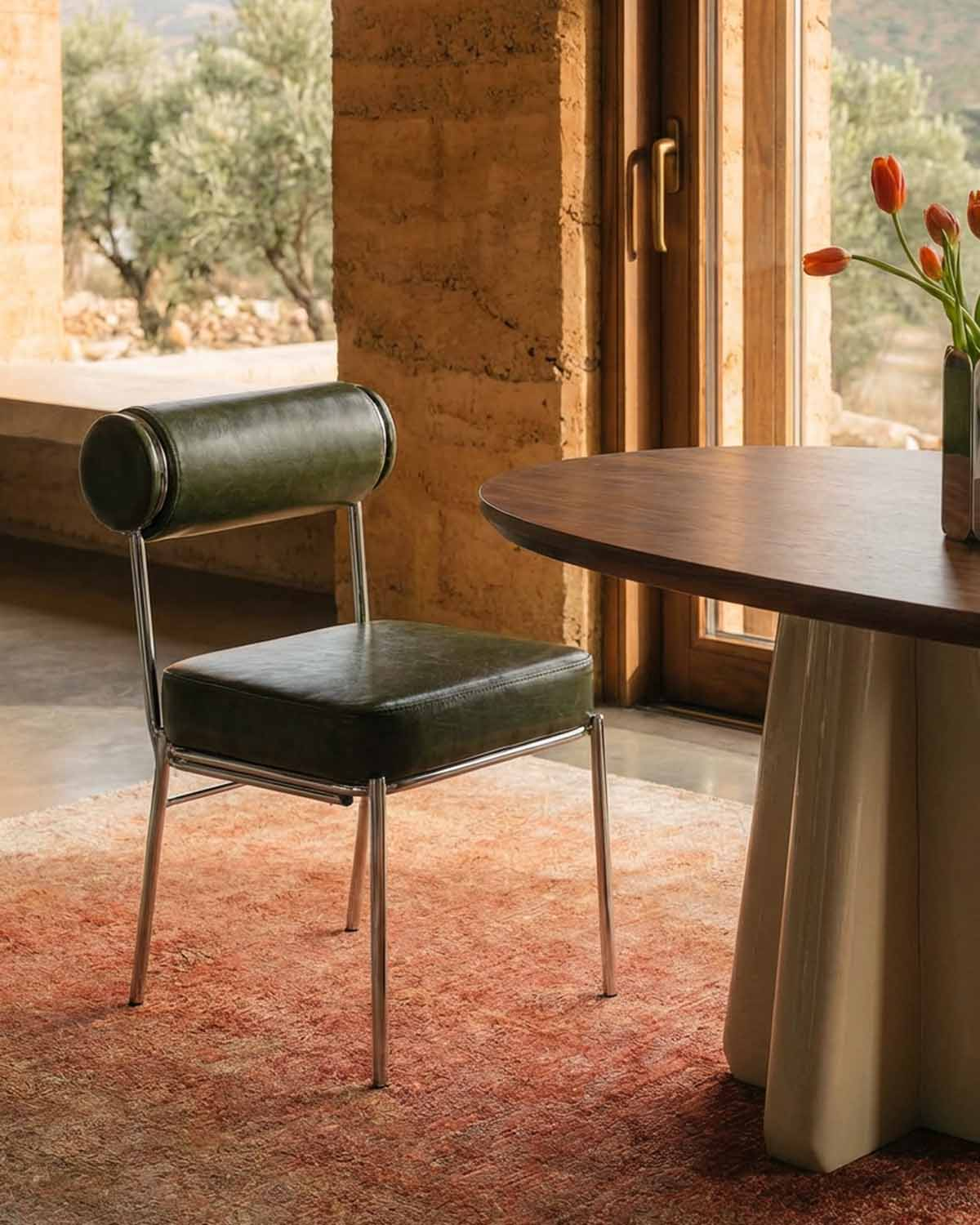 Pack 2 Cadeiras de Jantar em Couro Sintético e Metal Elin, imagem de galeria 2