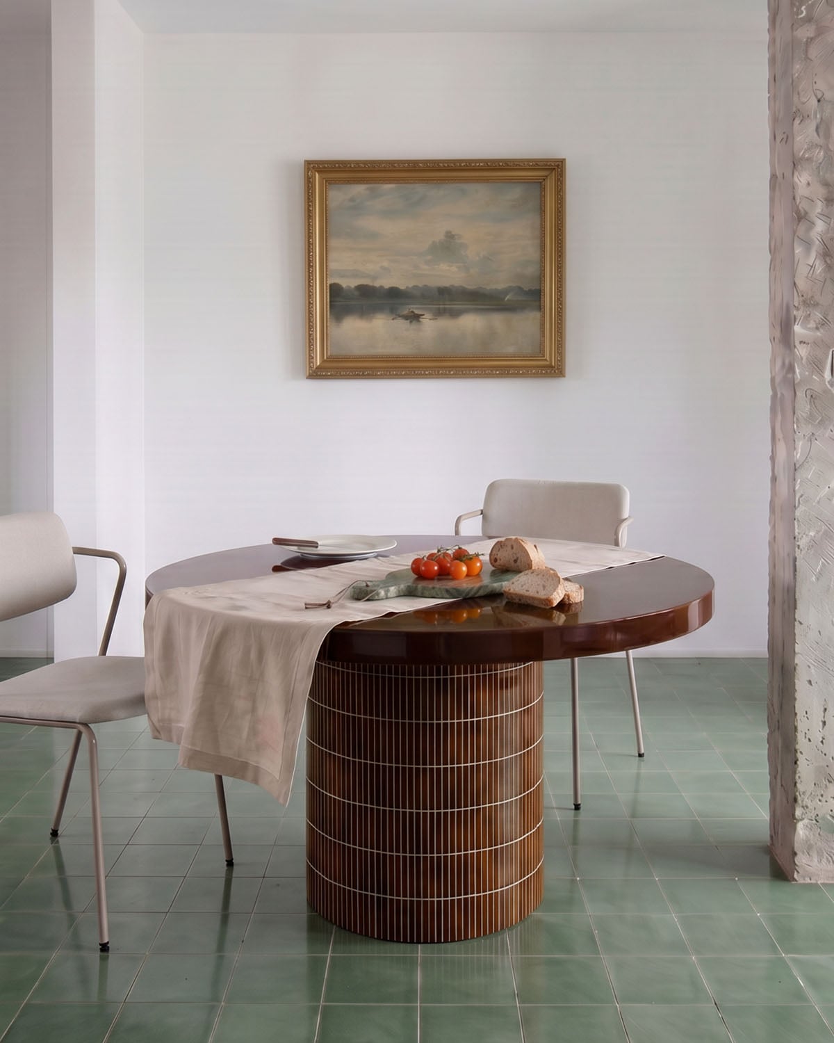 Mesa de Jantar Redonda de Cimento (Ø120 cm) Banus, imagem de galeria 2