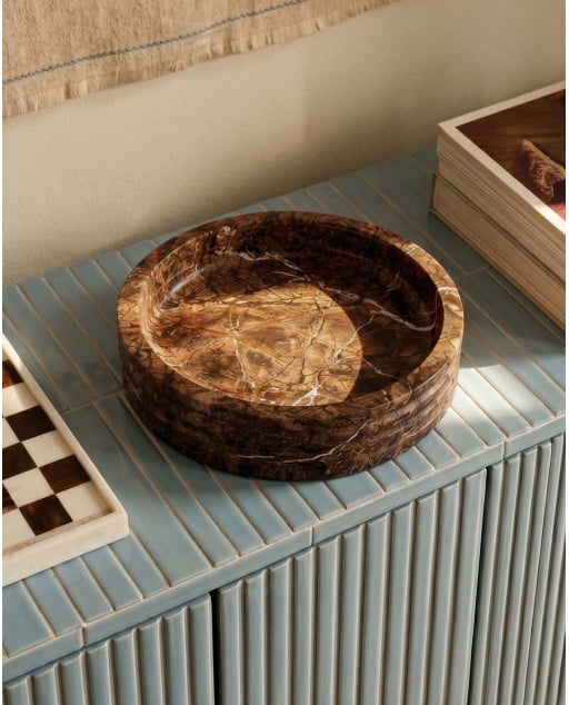 Tigela Decorativa De Mármore (Ø 25 Cm) Korals