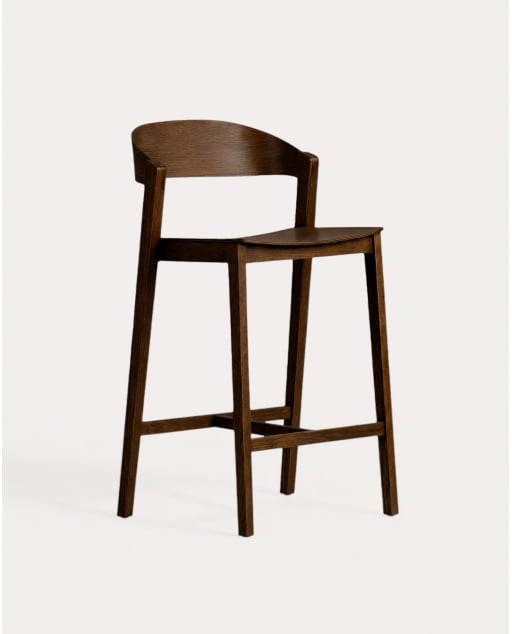 Banqueta Alta de Madeira de Carvalho (65 cm) Laly