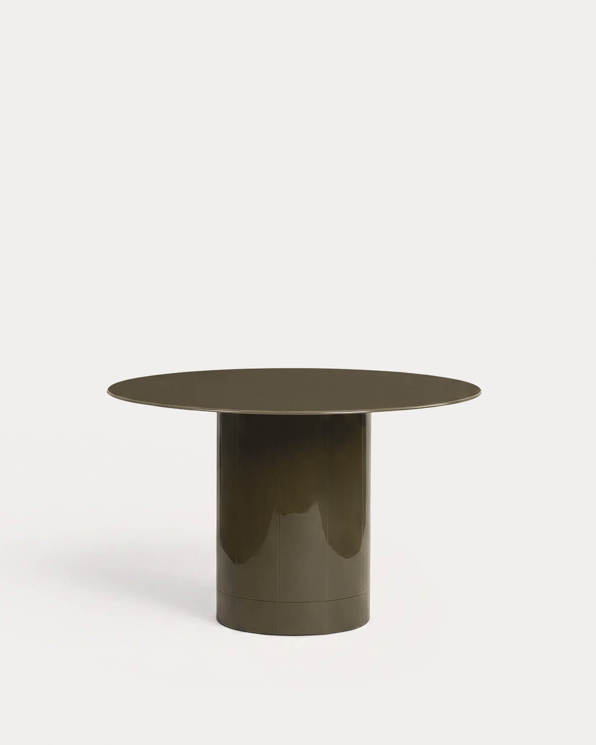 Mesa de Jantar Redonda de Vidro e Madeira (Ø120 cm) Merne, imagem de galeria 1
