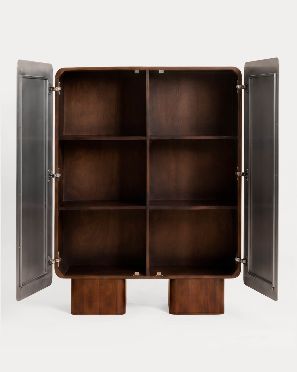 Guarda-roupa alto com 2 portas 100x40 cm em madeira de mangueira e metal Arties, imagem de galeria 4