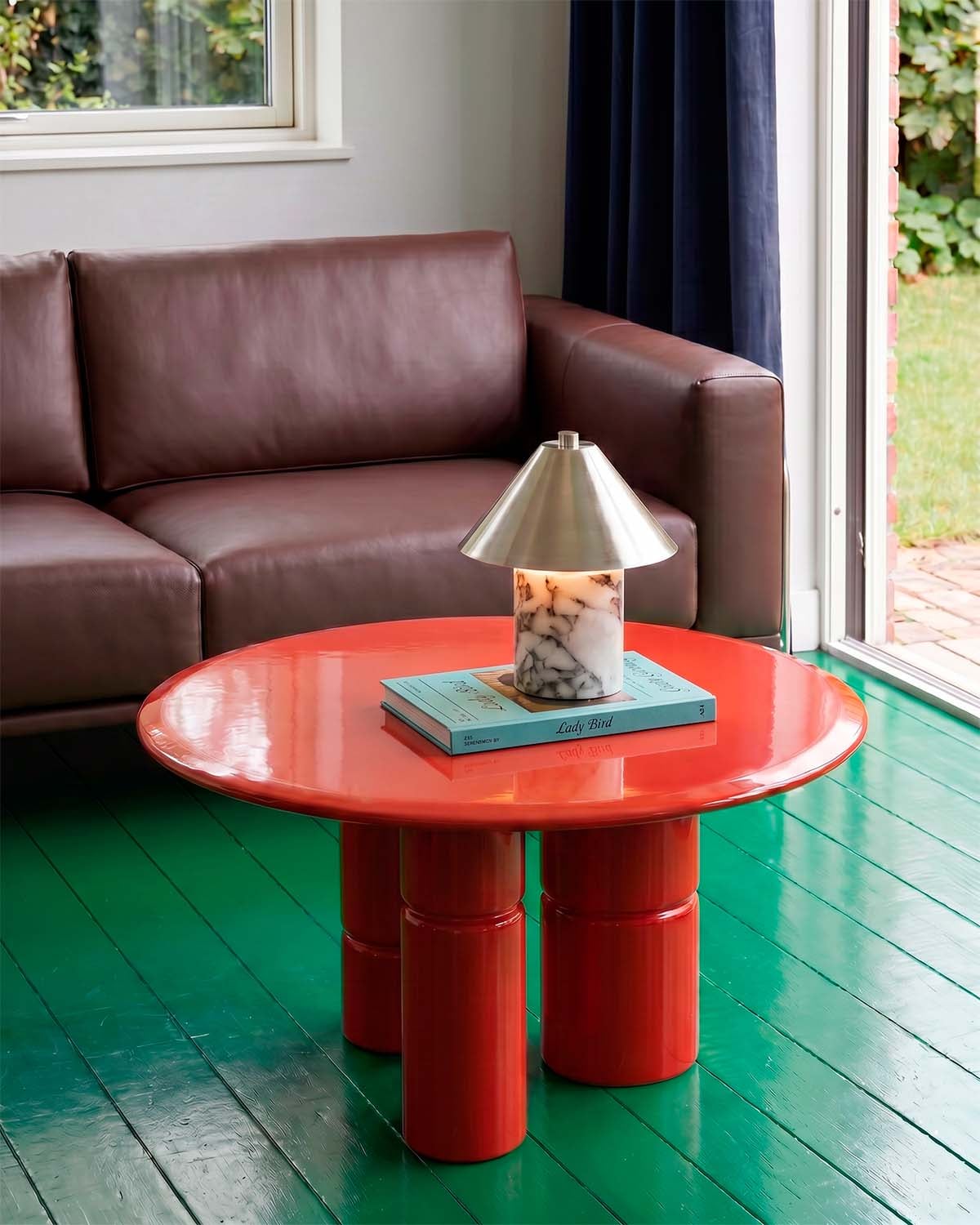 Mesa de Centro Redonda de Madeira (Ø80 cm) Nonila, imagem de galeria 2