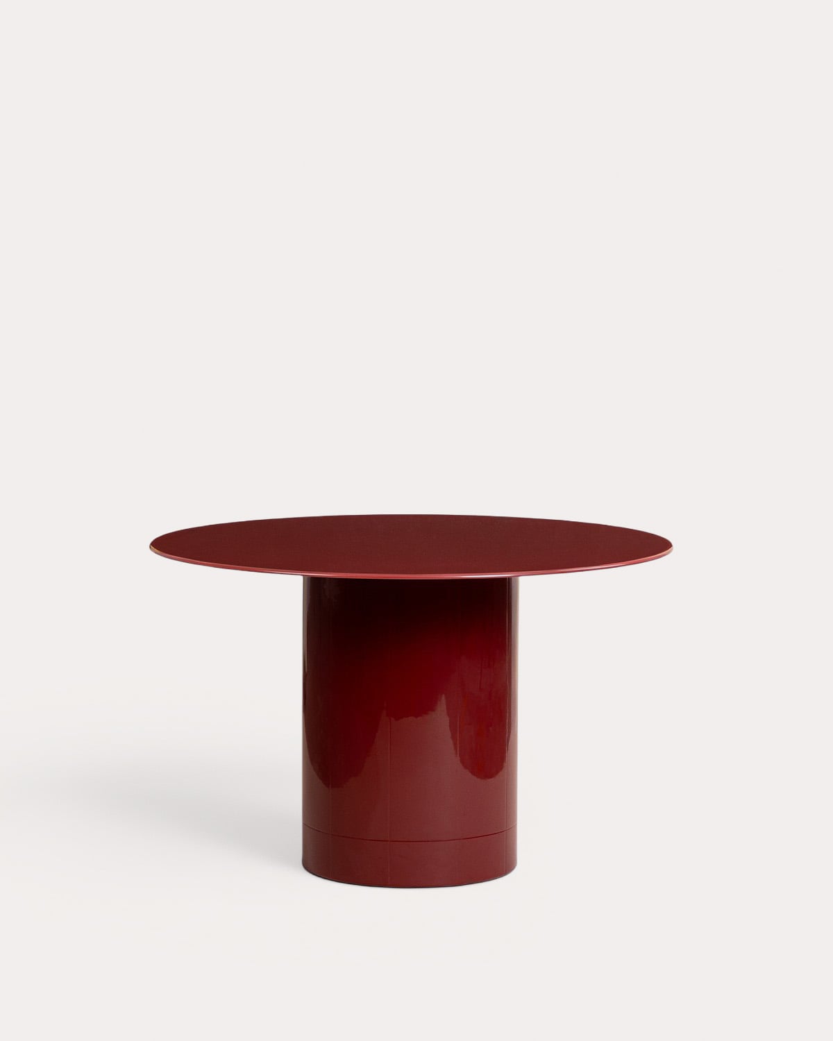 Mesa de Jantar Redonda de Vidro e Madeira (Ø120 cm) Merne, imagem de galeria 1