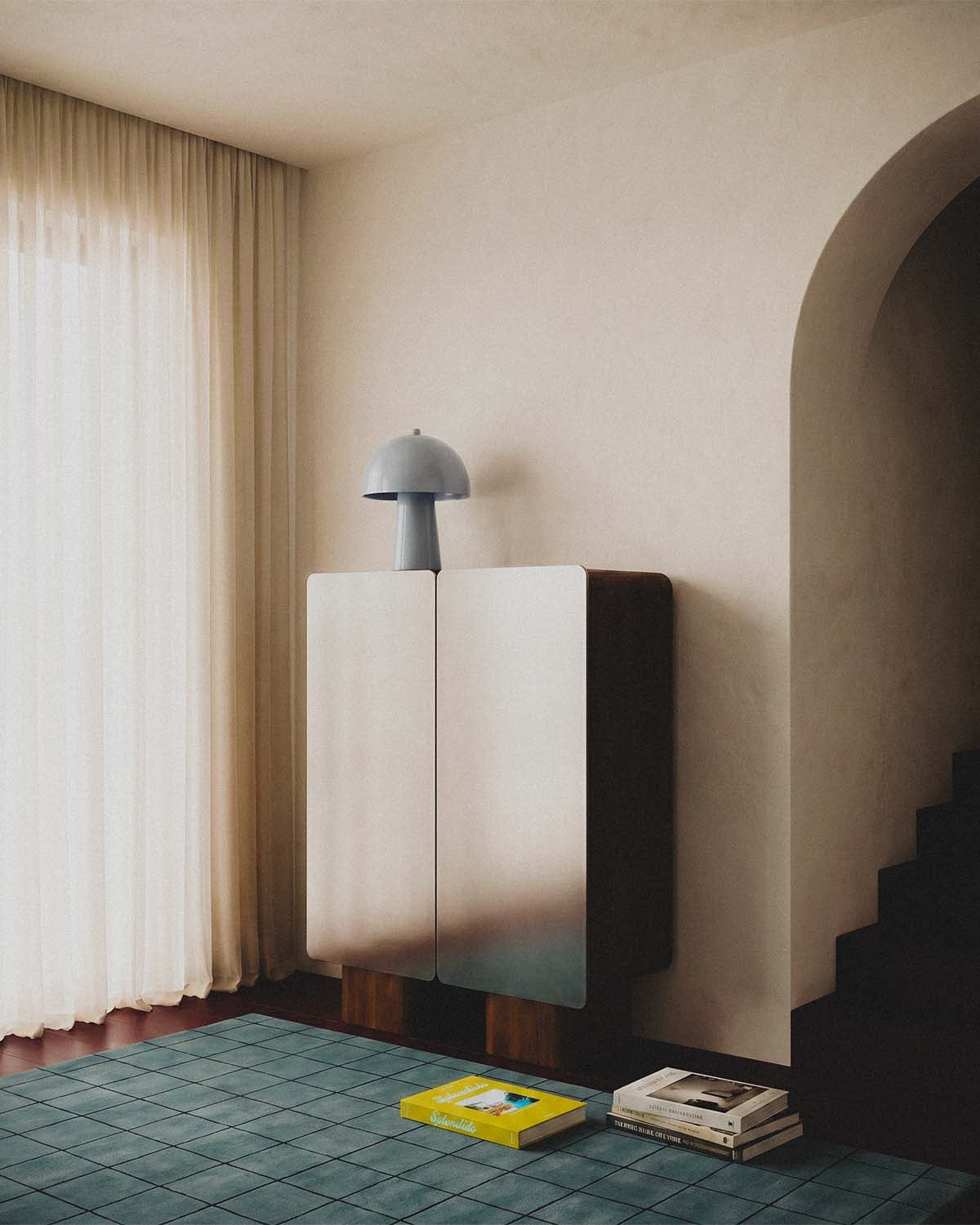 Guarda-roupa alto com 2 portas 100x40 cm em madeira de mangueira e metal Arties, imagem de galeria 2