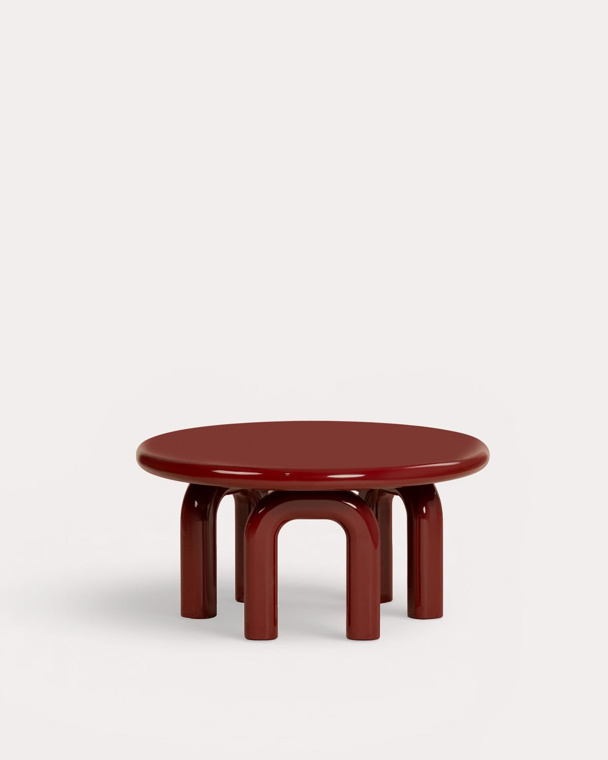Mesa de centro redonda Ø80 cm de madeira Gilber, imagem de galeria 2