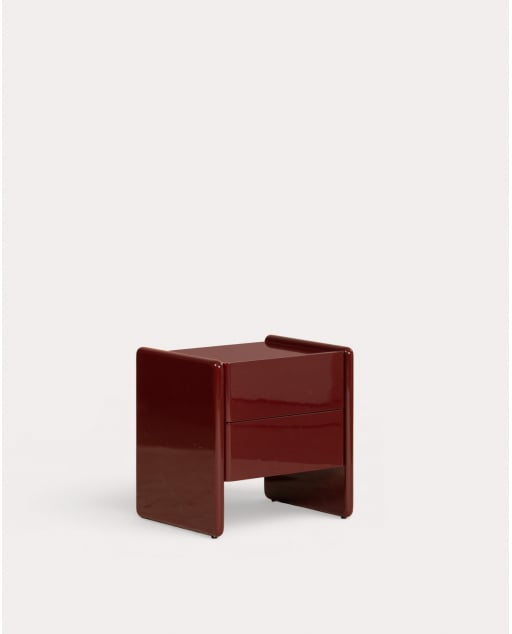 Mesa de cabeceira com 2 gavetas 55x40 cm em madeira Alaudi