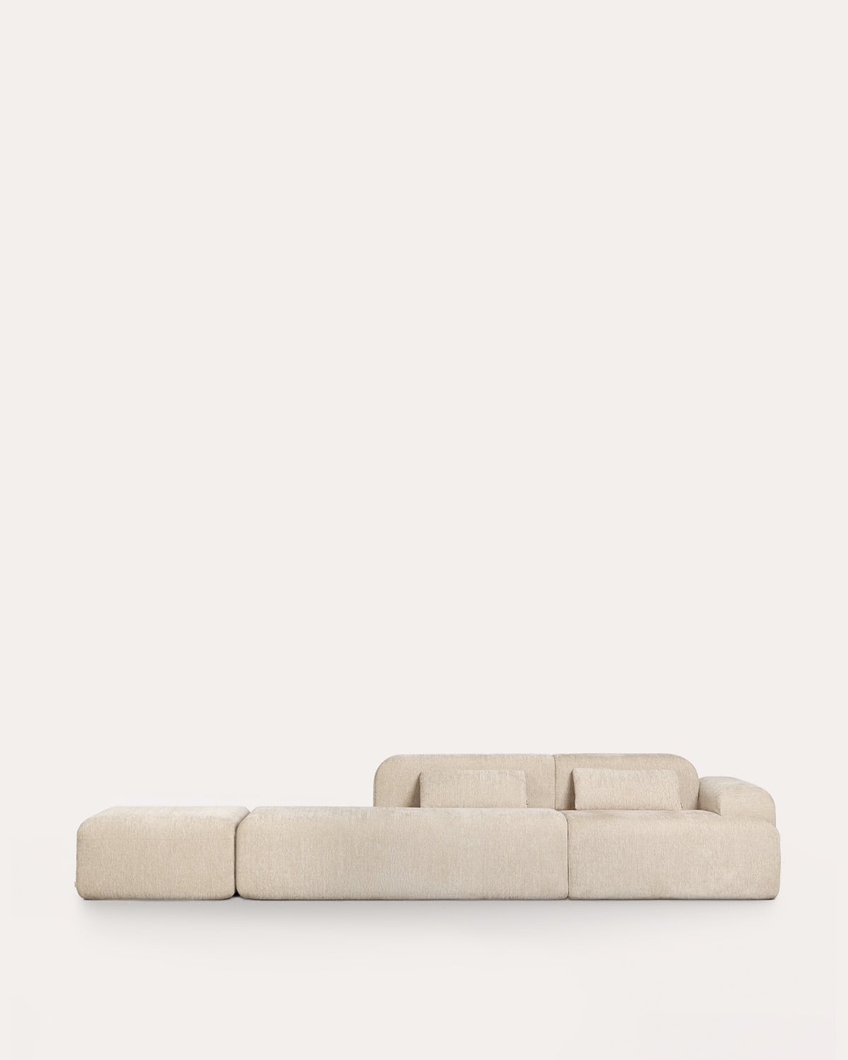 Sofá Modular de 2 Peças Embalado a Vácuo com Módulo de Chaise Longue, Módulo de Canto e Módulo Otomano em Tecido Rhys