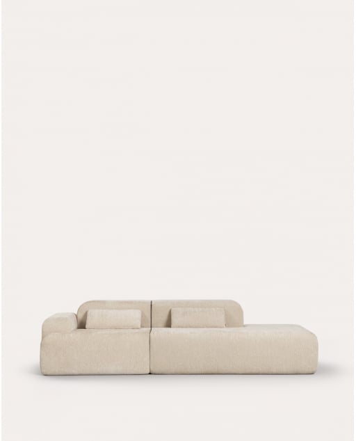 Sofá Modular de 2 Peças Embalado a Vácuo com Módulo de Chaise Longue e Módulo de Canto em Tecido Rhys
