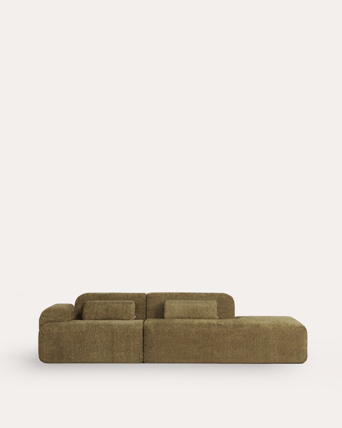 Sofá Modular de 2 Peças Embalado a Vácuo com Módulo de Chaise Longue e Módulo de Canto em Tecido Rhys, imagem de galeria 1