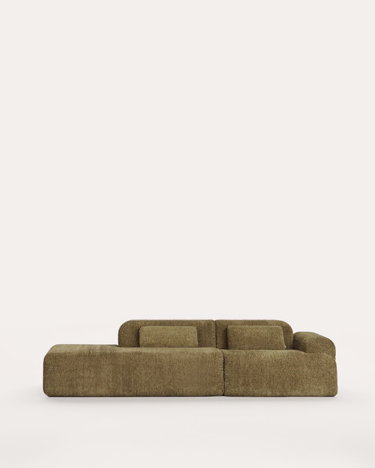 Sofá Modular de 2 Peças Embalado a Vácuo com Módulo de Chaise Longue e Módulo de Canto em Tecido Rhys, imagem de galeria 1