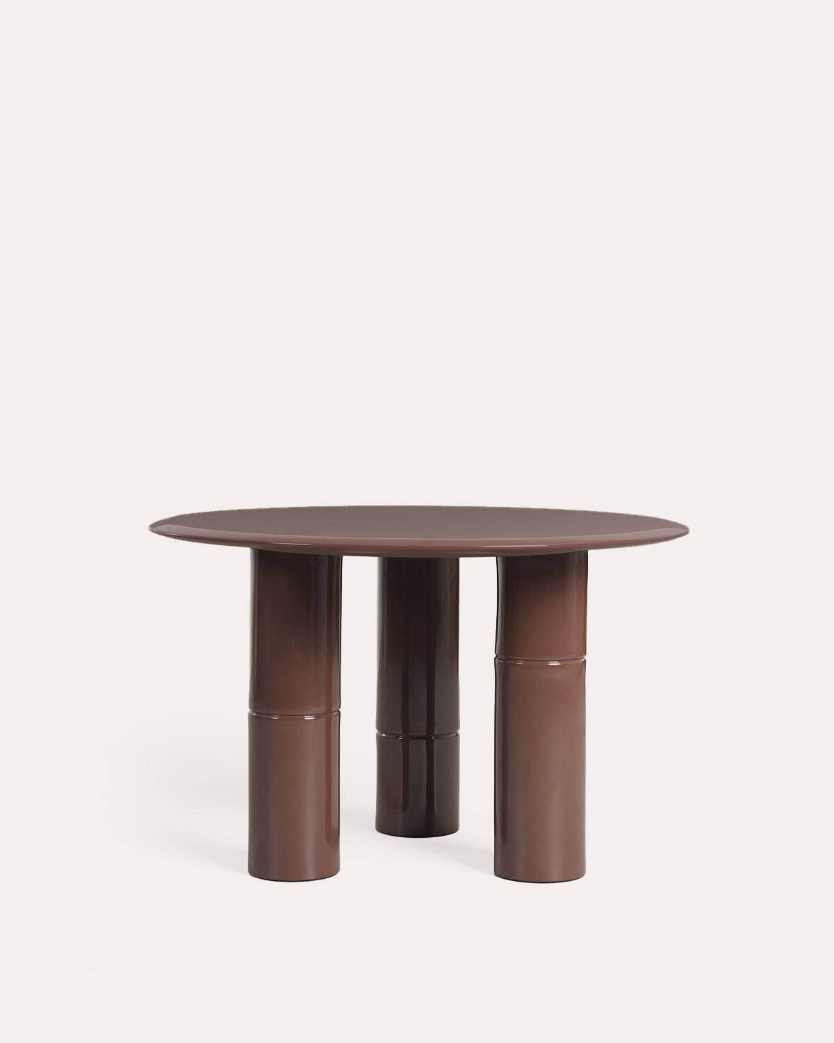 Mesa de jantar redonda Ø120 cm em madeira Nonila, imagem de galeria 4