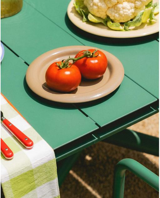 Mesa extensível retangular 180-240x90 cm de exterior em alumínio Kelsey