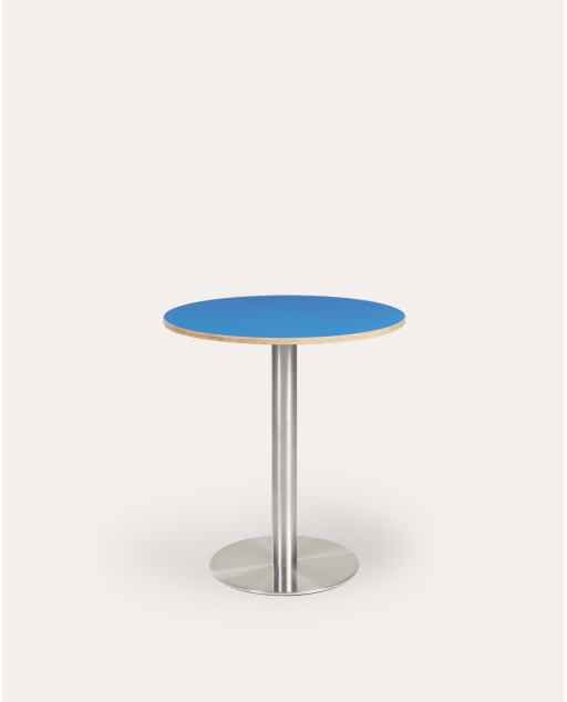Mesa de jantar redonda Ø70 cm feita de madeira e metal Miwel