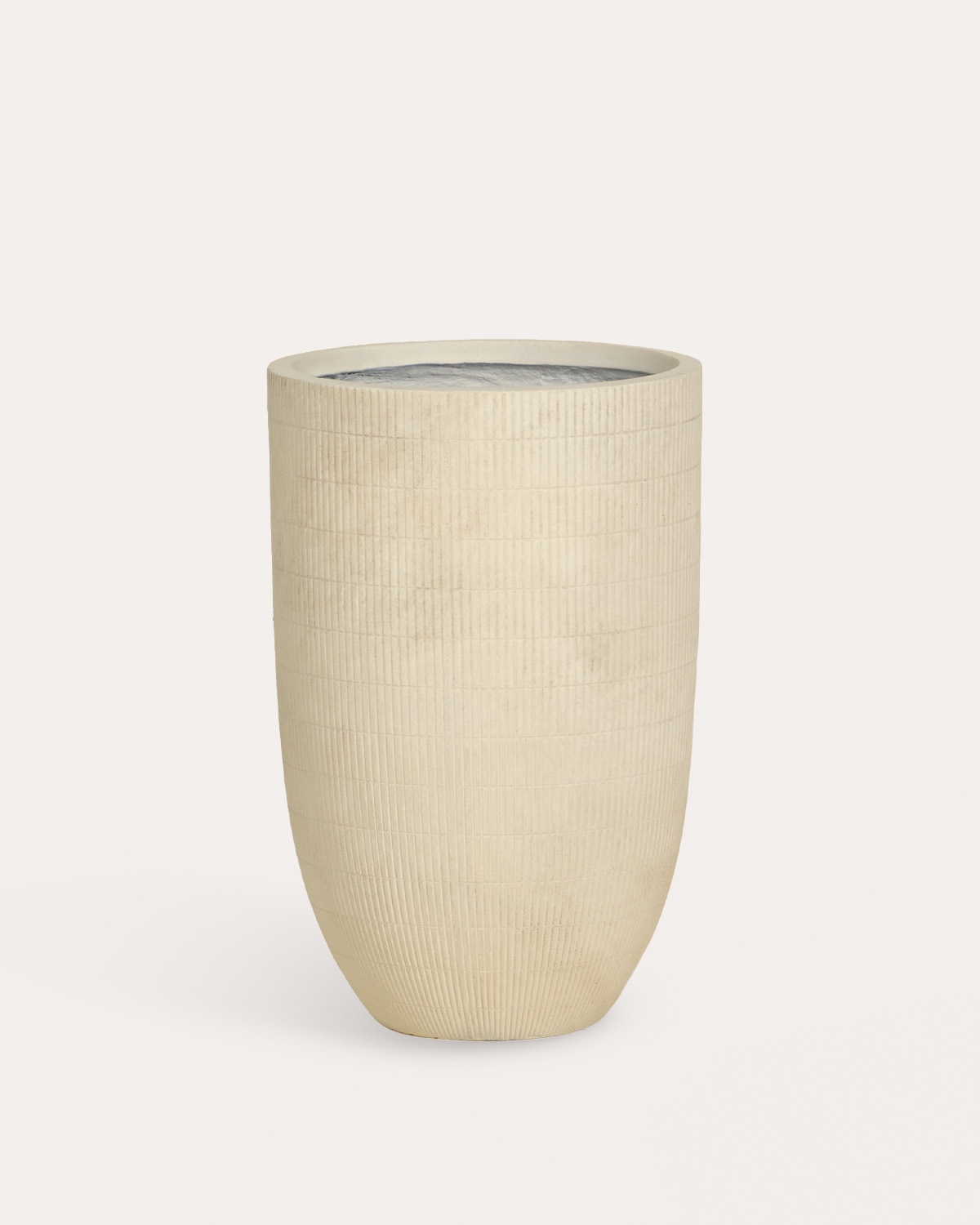 Vaso redondo alto em cimento Potos, imagem de galeria 1