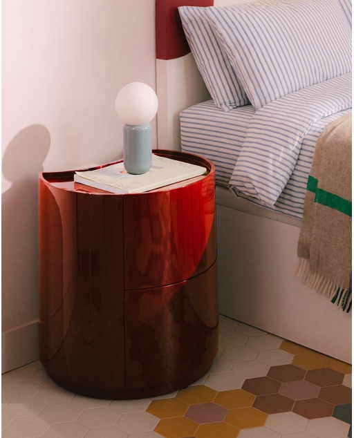 Mesa de cabeceira com 2 gavetas 50x42 cm em madeira Karyna Up
