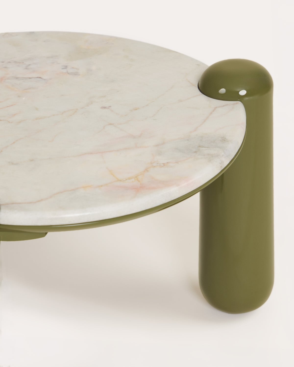 Mesa lateral redonda Ø45cm em mármore Becky , imagem de galeria 6