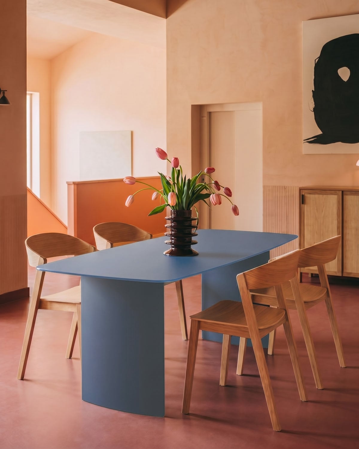 Mesa de jantar retangular 190x90 cm em vidro e madeira Aredea, imagem de galeria 2