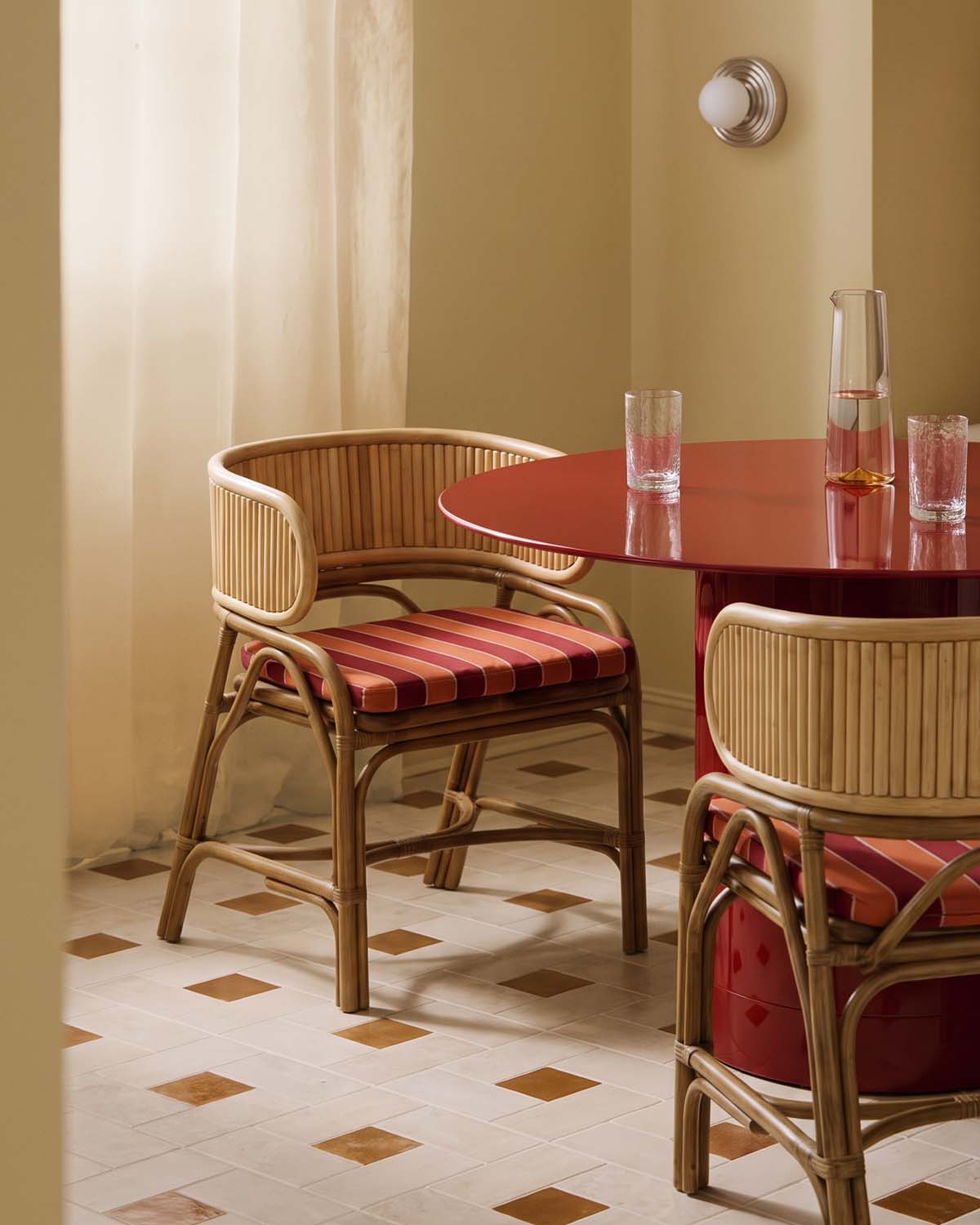 Pack 4 cadeiras de sala de jantar em ratã natural Dozza, imagem de galeria 2