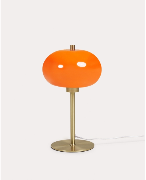 Luminária de mesa em metal e vidro Revhin