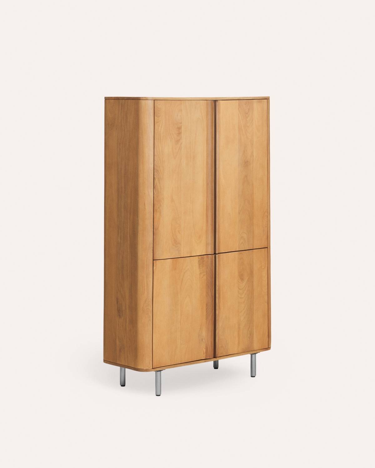 Guarda-Roupa de 4 Portas em Madeira de Mangueira e Metal Mhuan, imagem de galeria 1