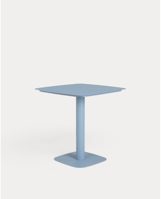 Mesa de exterior quadrada 70x70 cm em metal Zoilo