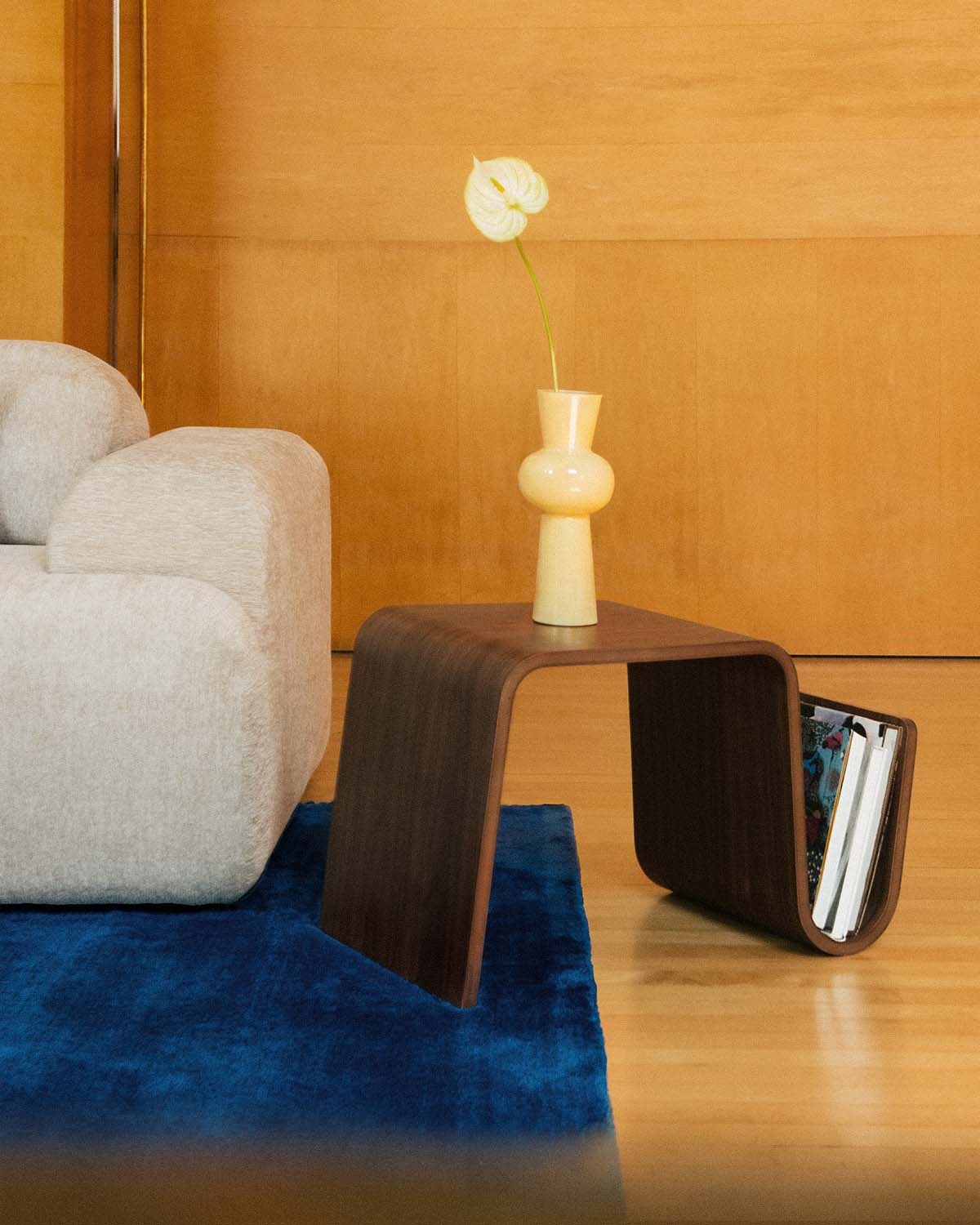 Mesa lateral retangular de madeira 62x35 cm Shanger, imagem de galeria 2