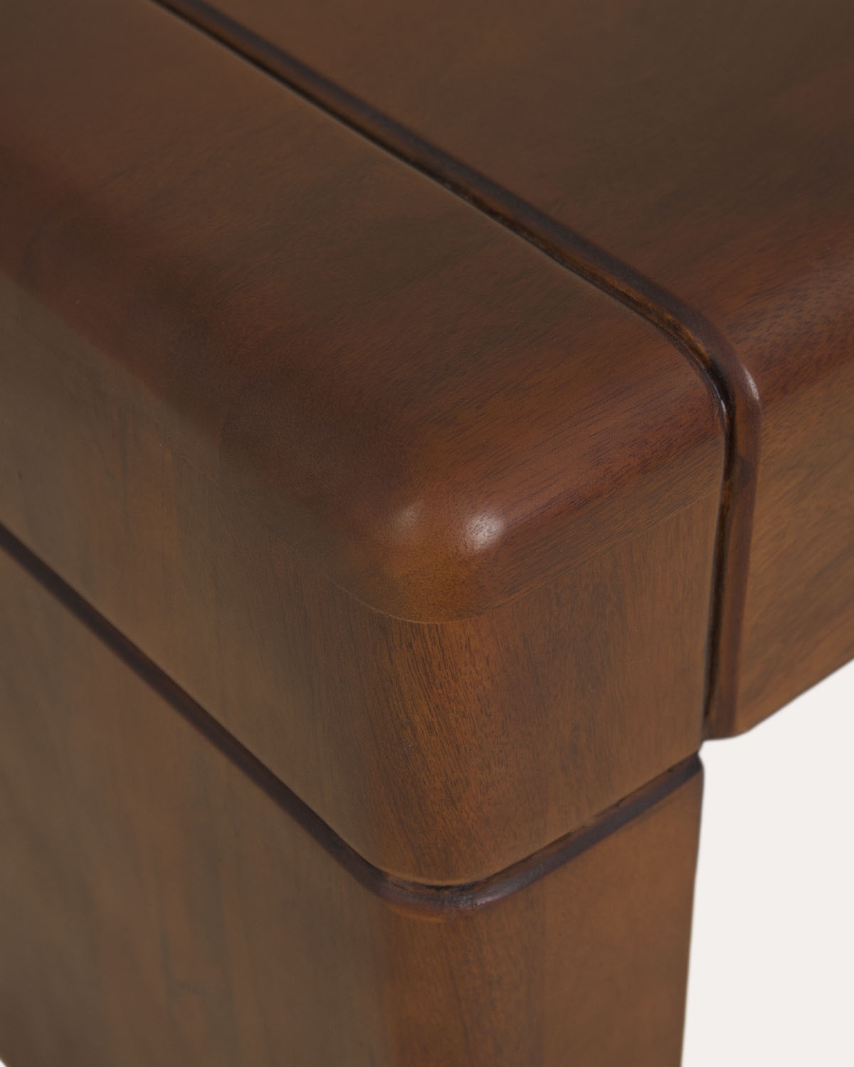 Mesa lateral quadrada 40x40 cm feita de madeira de mangueira Thalia, imagem de galeria 6