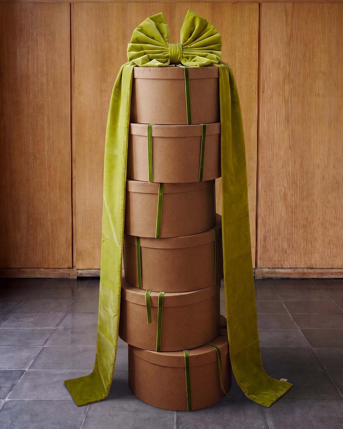 Laço decorativo de Natal 185x35 cm feito de tecido Aisen, imagem de galeria 2
