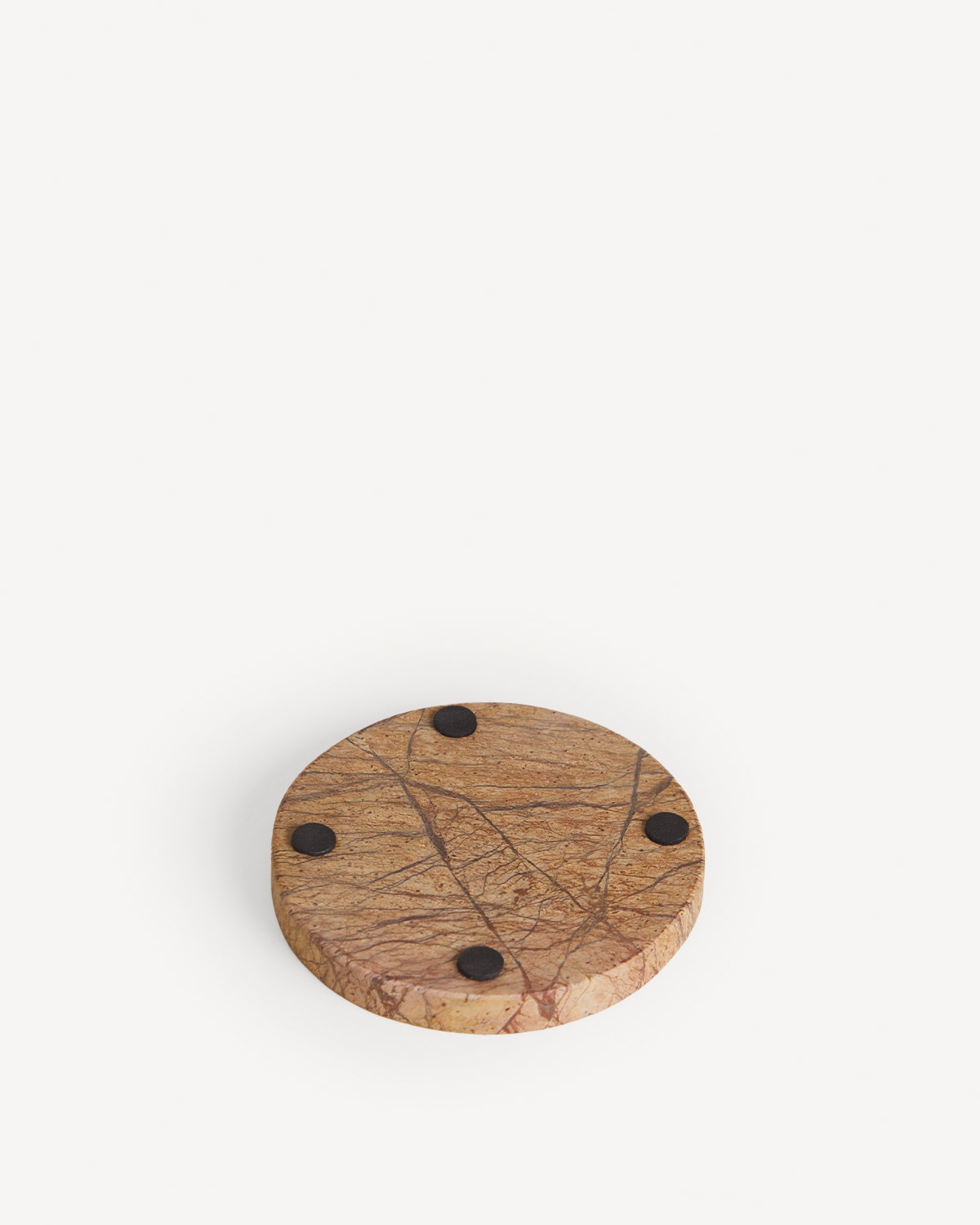 Conjunto de 4 bases para copos redondas Ø10 cm em mármore Minao, imagem de galeria 5
