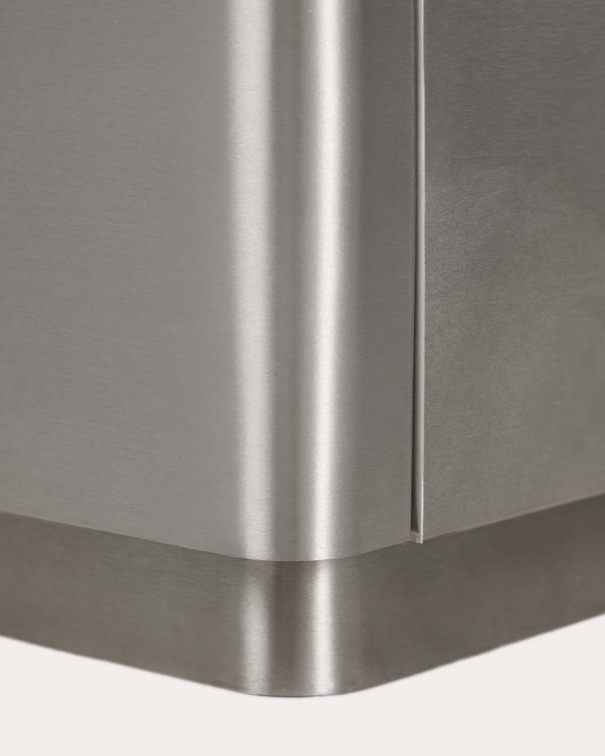Mesa lateral retangular com 2 gavetas 45x40 cm de mármore e metal Ulfhild, imagem de galeria 6