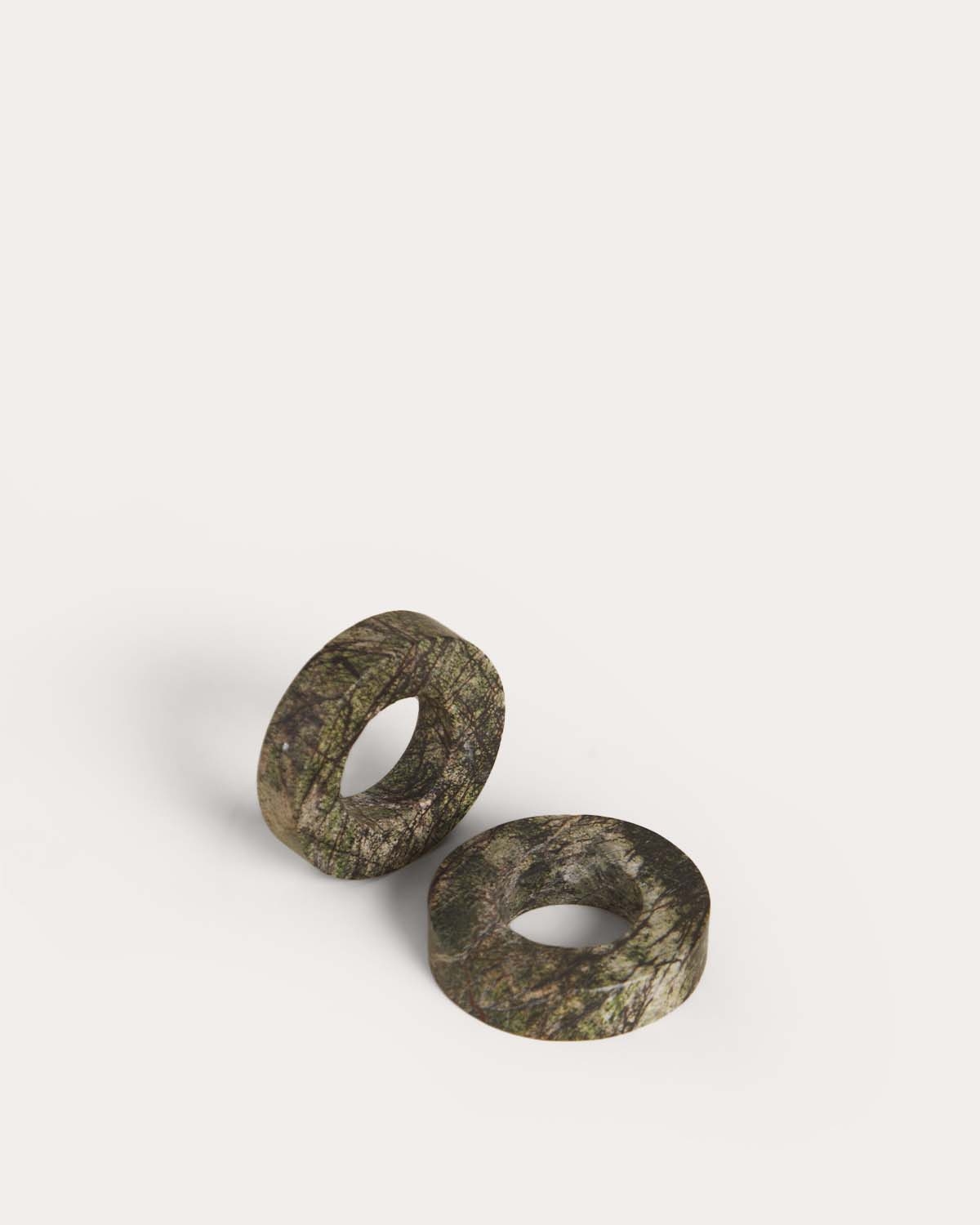 Conjunto de 2 porta-guardanapos Dottok em mármore, Ø6 cm, imagem de galeria 2