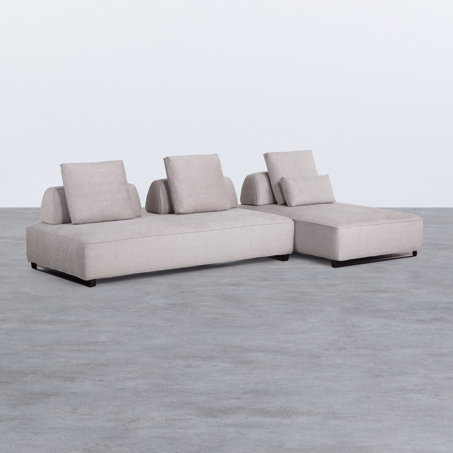 Sofá Chaise Longue Direito 4 Lugares em Tecido Vogle