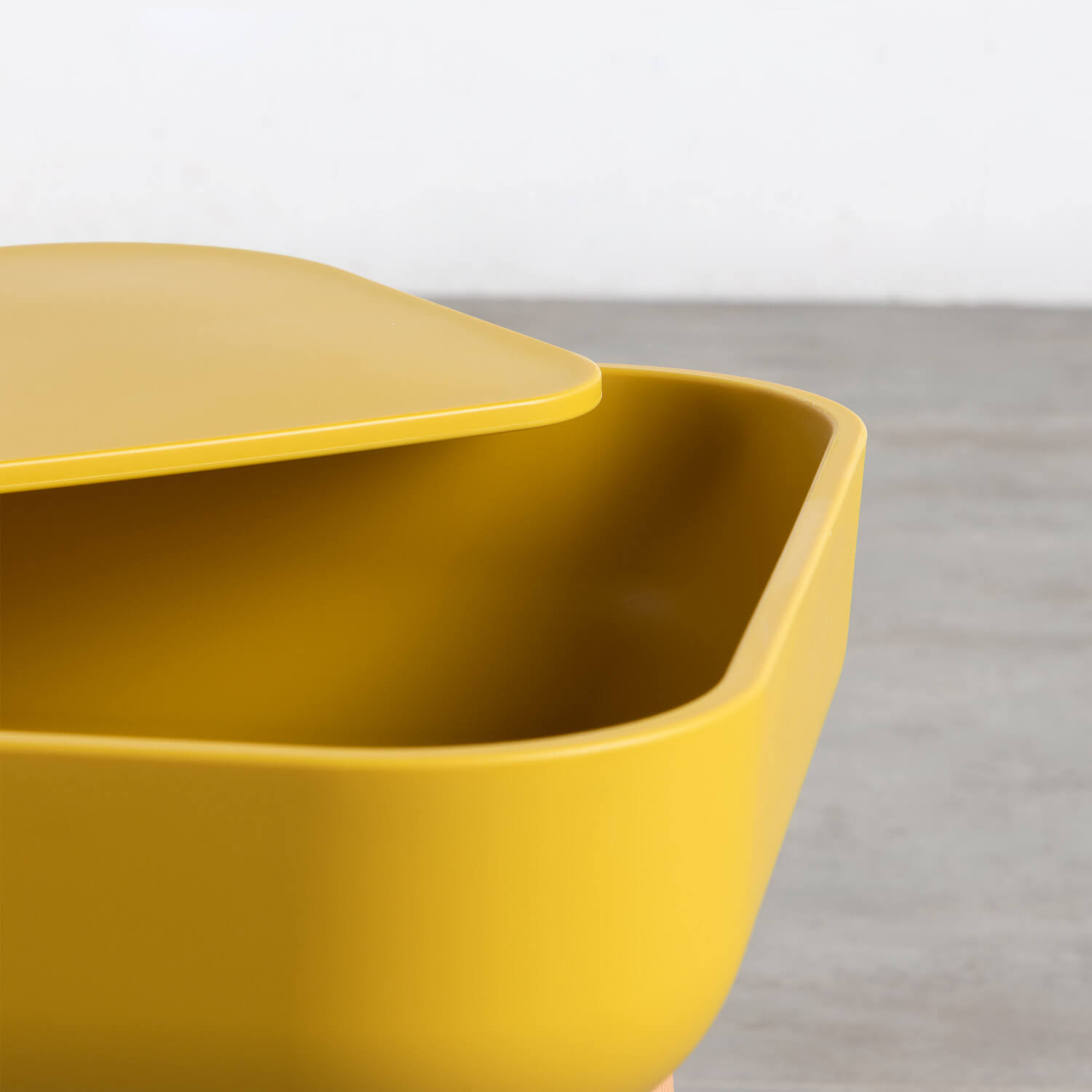 Polypropylene and Wood Side Table with Storage (40x40 cm) Nalsi