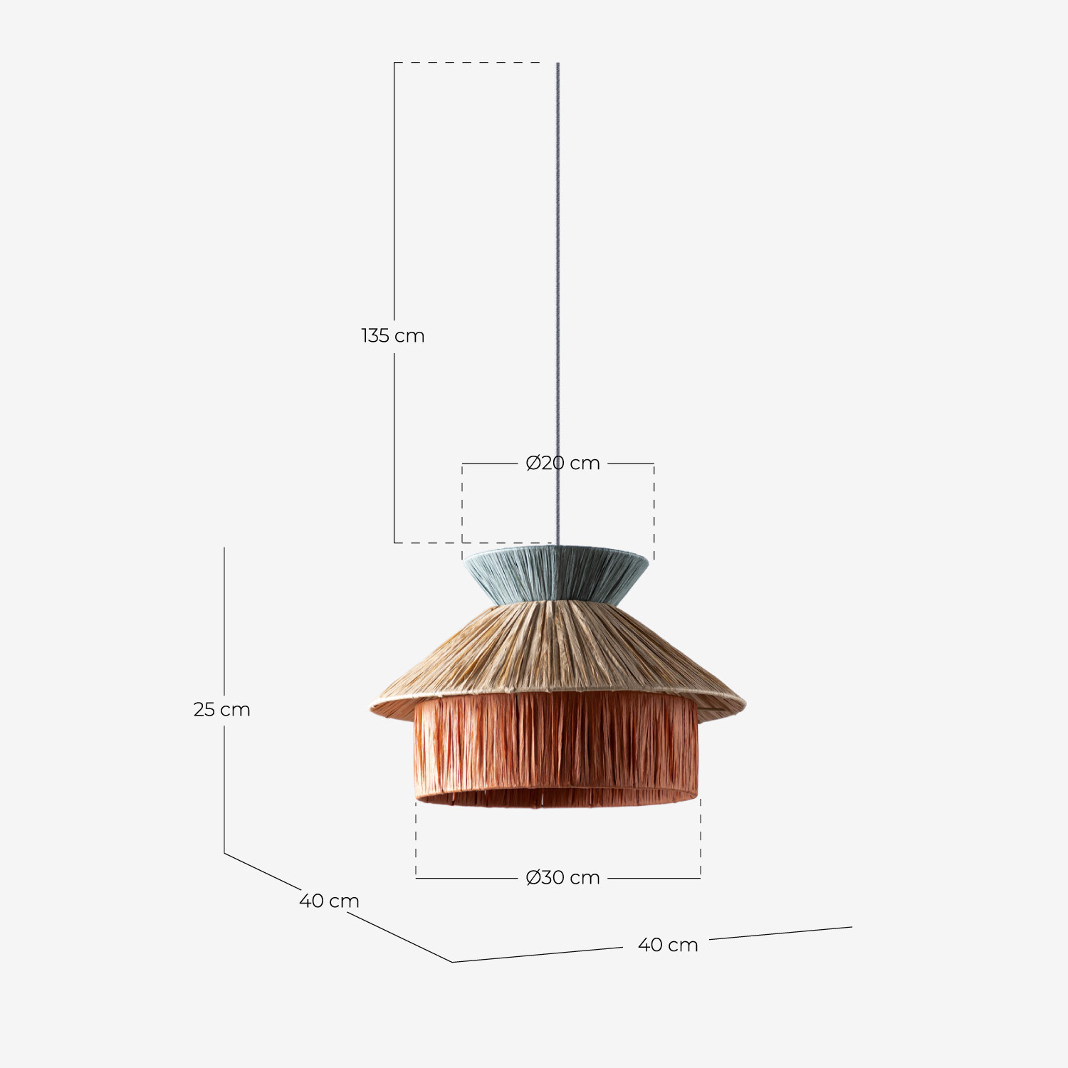 Raffia light deals fixture