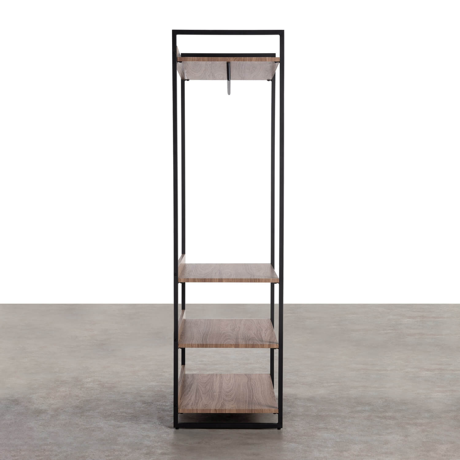 Coat Rack Stand with Metal and MDF Shelves (180x80) Mirey