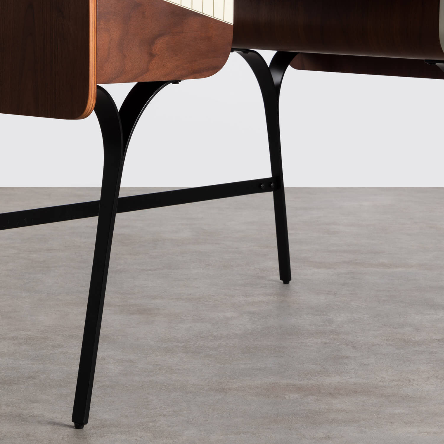 MDF and Metal Desk with Drawers Inari