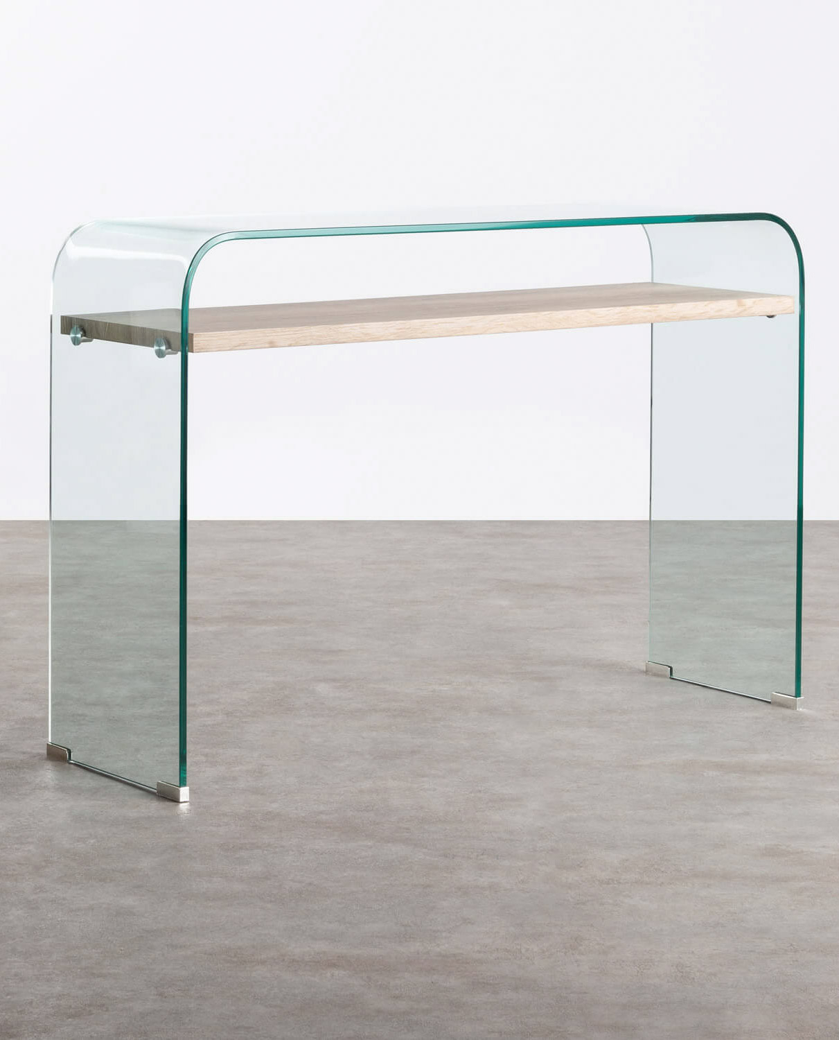Glass and Wood Console Table (110x35 cm) Lux, gallery image 1