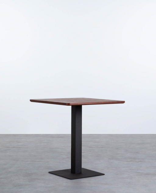 Square Wood and Metal Bar Table (70x70 cm) Square
