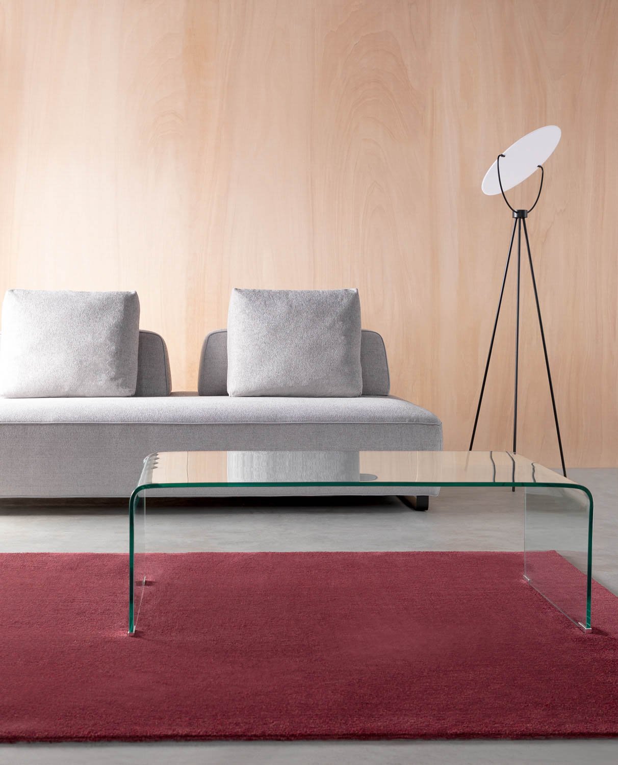 Rectangular Coffee Table in Tempered Glass (120x60 cm) Curve, gallery image 2