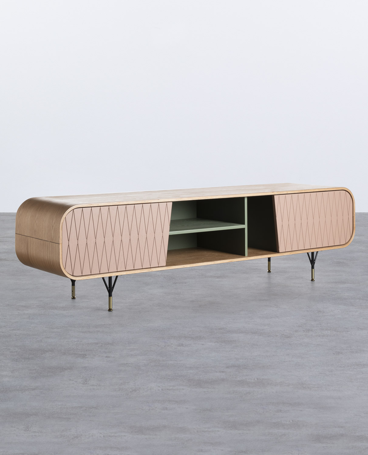 Wooden TV Stand 2 Doors Amer, gallery image 2