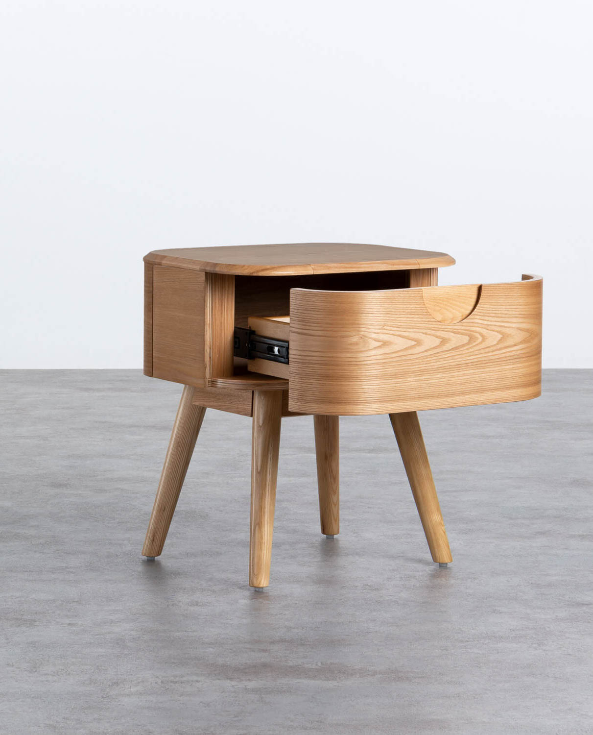 Bedside Table with Wooden Drawer (45,5x36 cm) Tika, gallery image 2