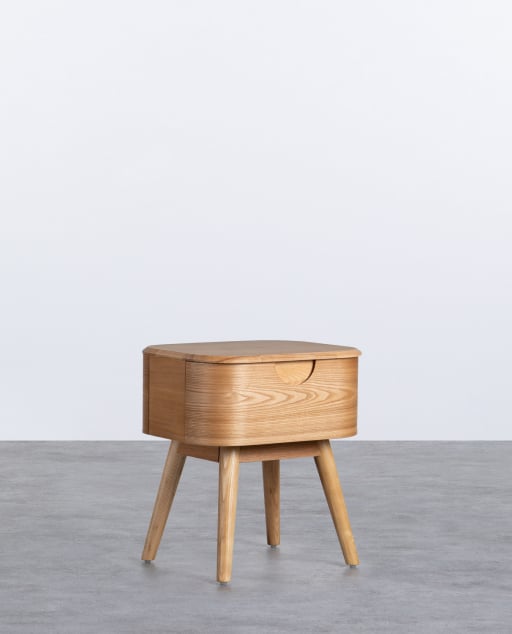 Bedside Table with Wooden Drawer (45,5x36 cm) Tika