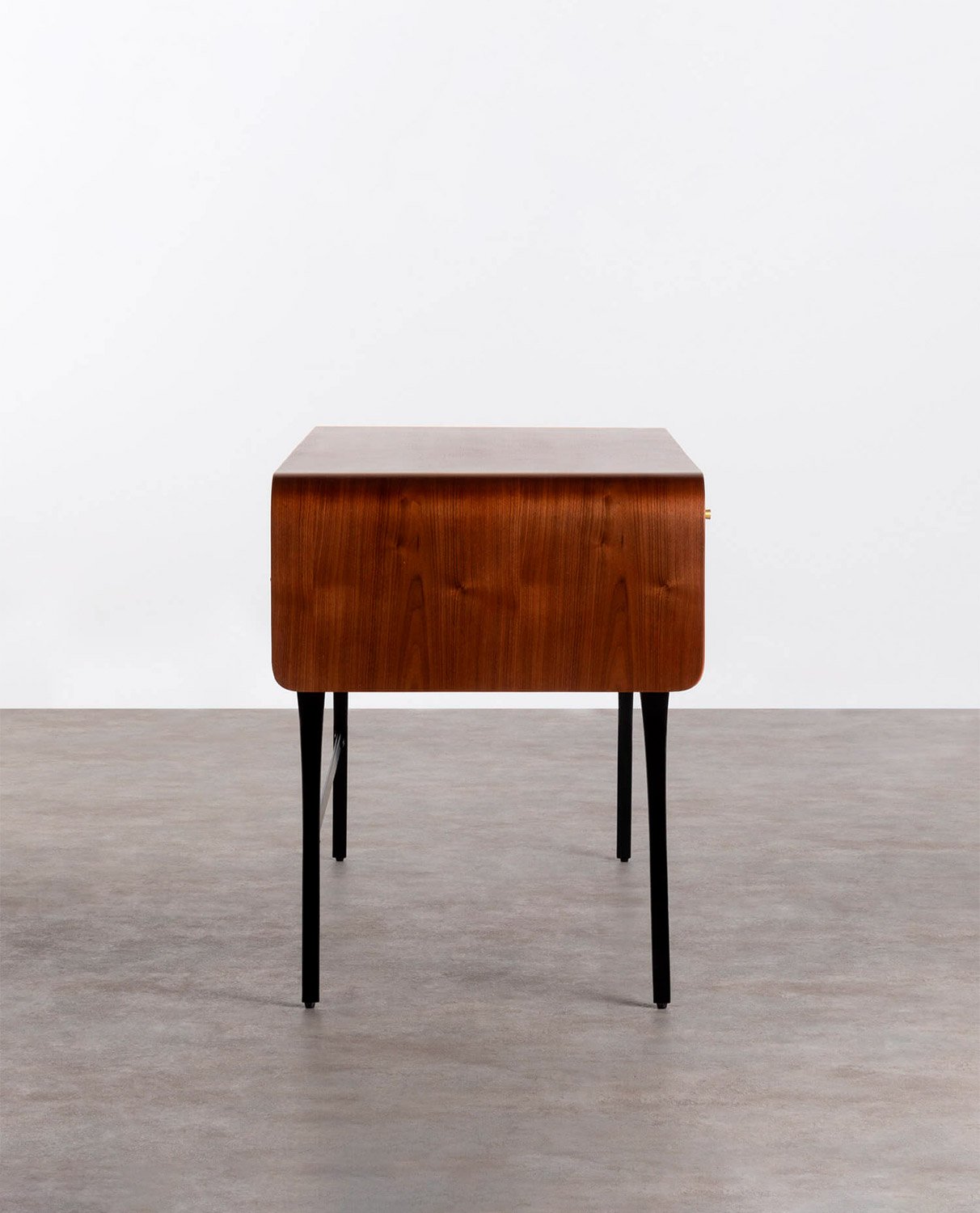 Desk with Wooden and Metal Drawers Inari