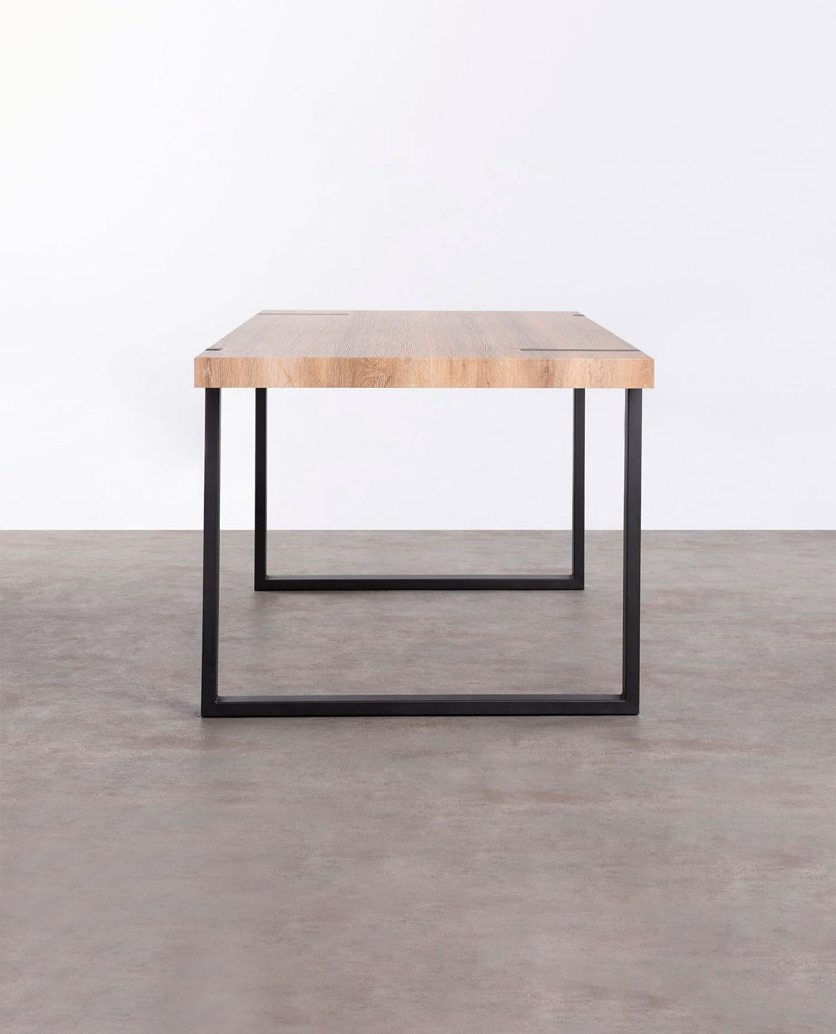 Rectangular Wood and Metal Dining Table (180x90 cm) Etret, gallery image 2
