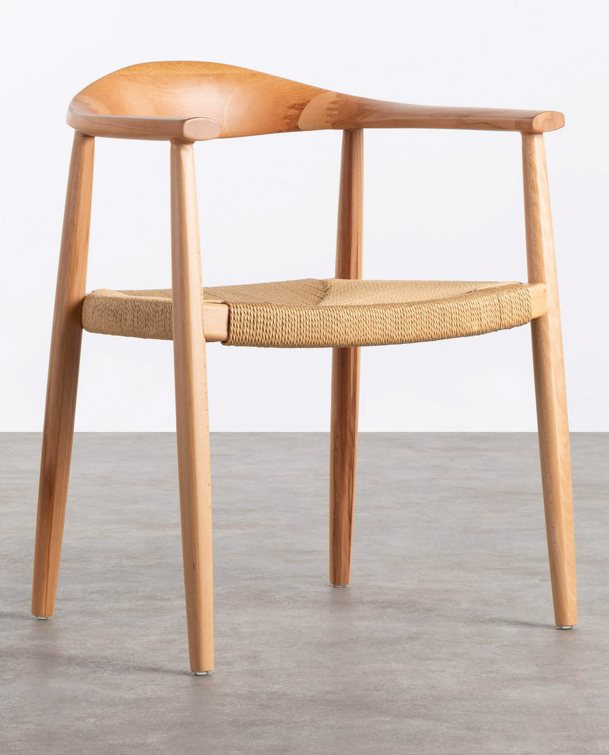 Wood and Rope Dining Chair Vilno, gallery image 1