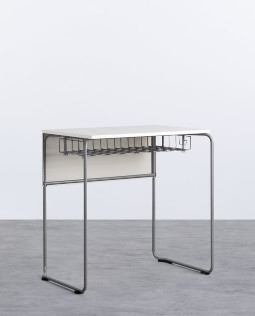 ABS and Wood Storage Desk Brel - Off white