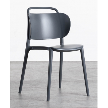 Polypropylene Dining Chair Kole Grey Graphite - The Masie