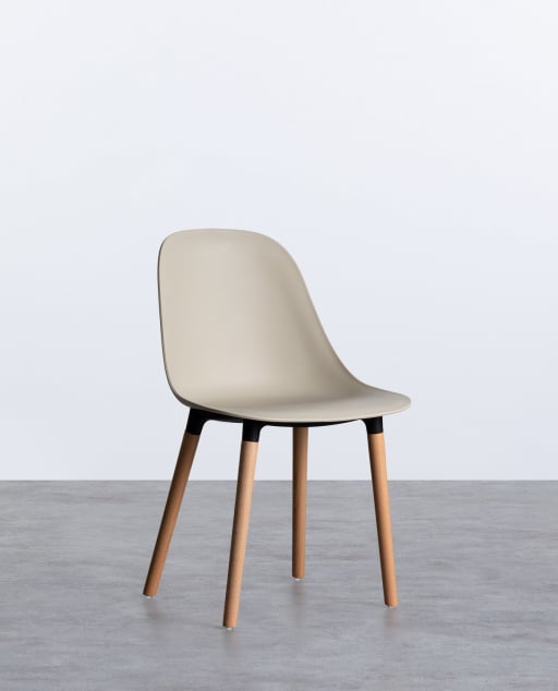 Polypropylene & Wood Outdoor Chair Reine 