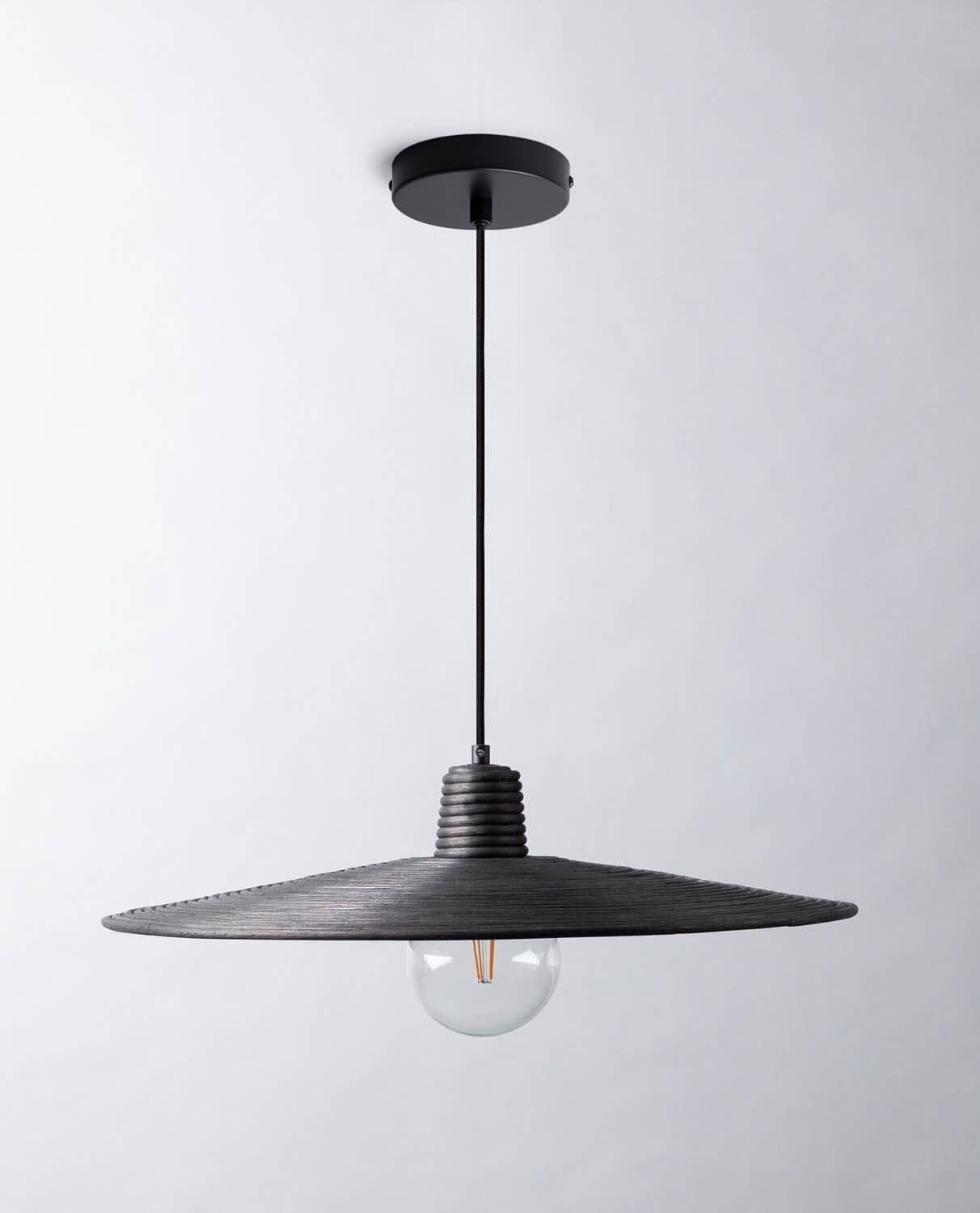 Metal and Rattan Ceiling Light Ø61 Molly, gallery image 1